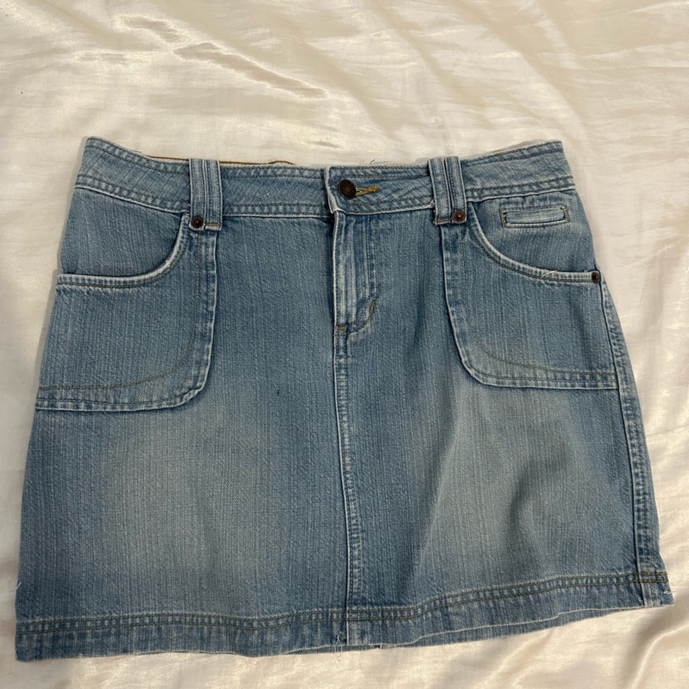 Vintage route 66 short jean skirt